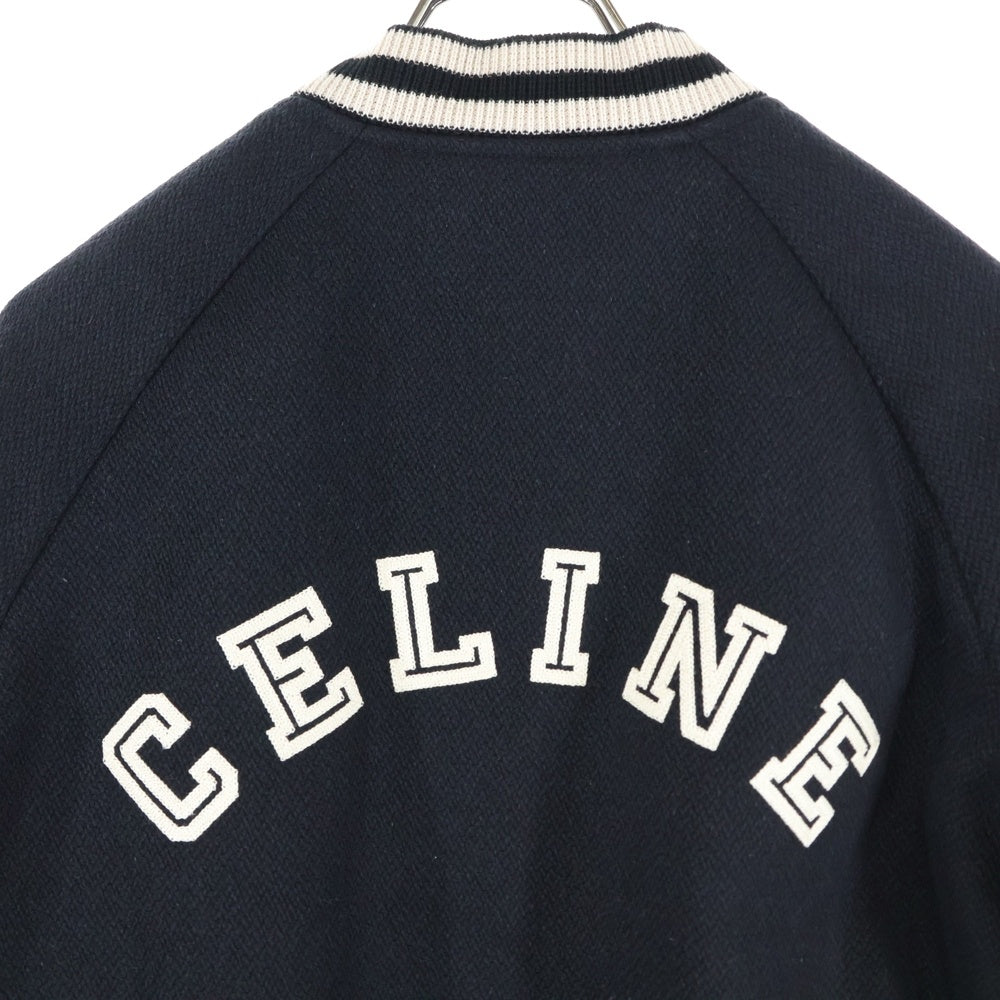 CELINE(セリーヌ) 24AW TEDDY COLLEGE BOMBER テディカレッジロゴボンバージャケット 2V86W896C.38NO ブラック