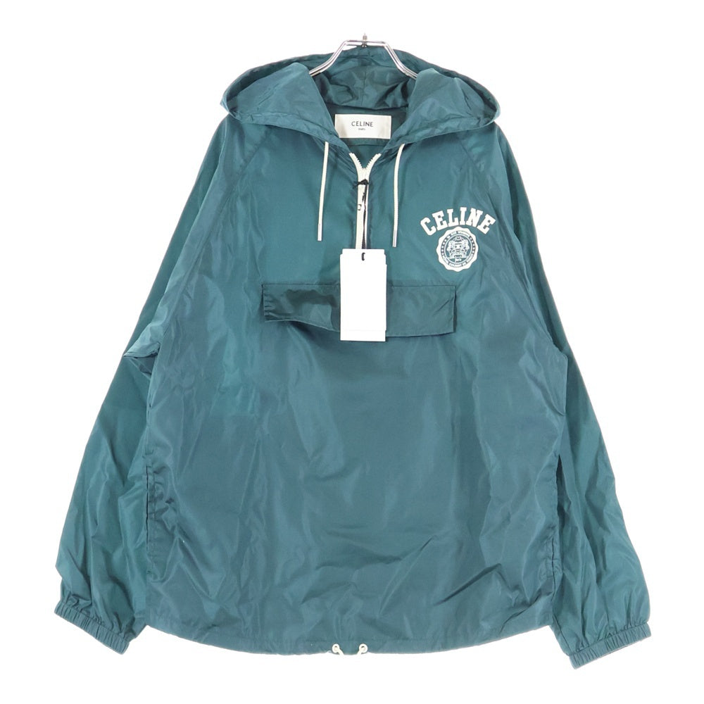 CELINE(セリーヌ) 24AW BLASON ウインドブレーカー ハーフジッププルオーバージャケット RV0DD0B39.31XB グリーン