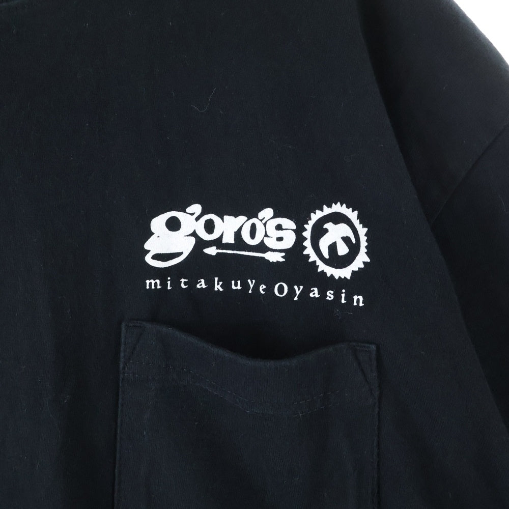 goro's(ゴローズ) 新型 mitakuye oyasinプリント 胸ポケットTシャツ ブラック