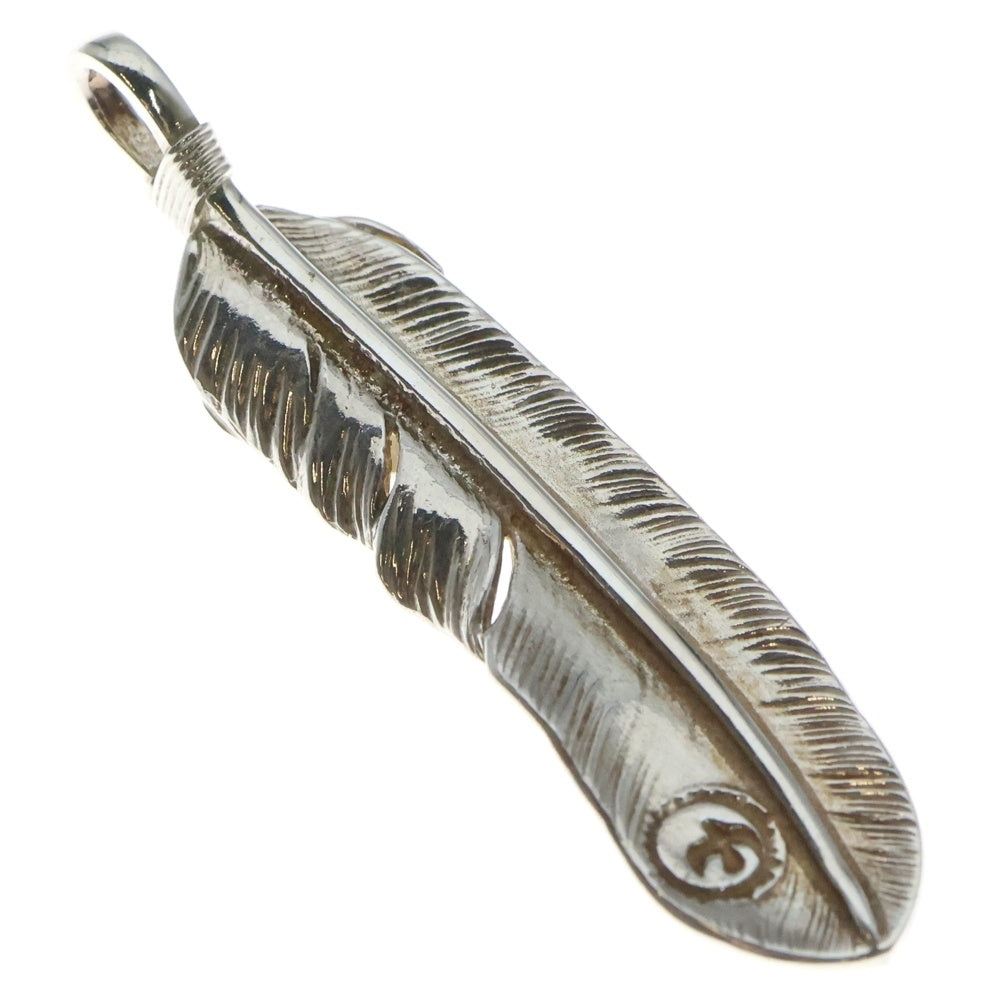 goro's(ゴローズ) 【現行】上銀特大フェザー 左向き ペンダントトップ シルバー