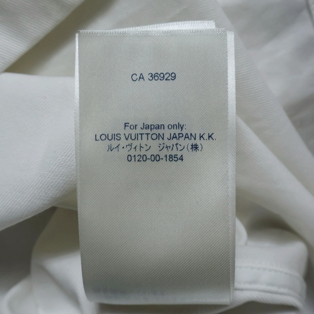 LOUIS VUITTON(ルイヴィトン) 21SS×NBA バックロゴレザーパッチ付き半袖シャツ RM212M EV9 HLS11W ホワイト