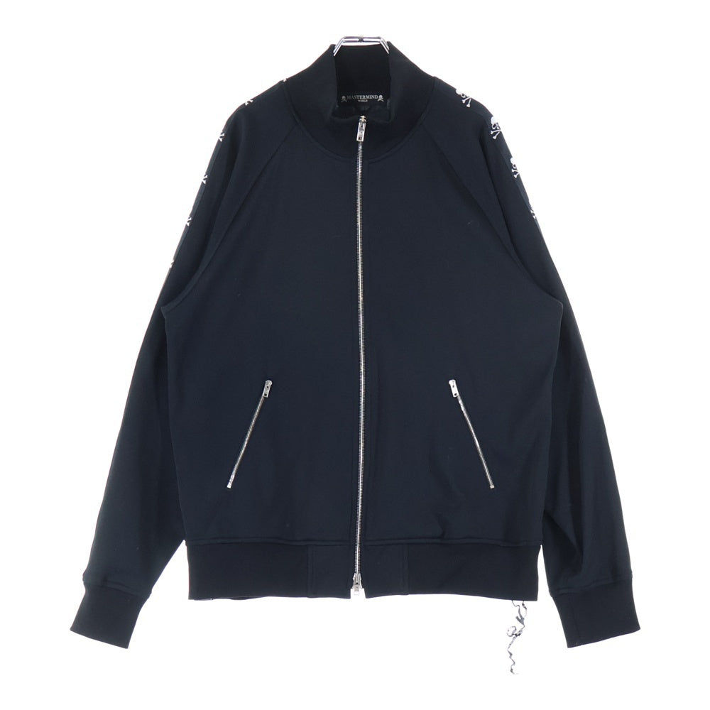 mastermind JAPAN(マスターマインドジャパン) WORLD SKULL TAPED TRACK JACKET スカルテープライントラックジャケット MW19S02-BL027 ブラック