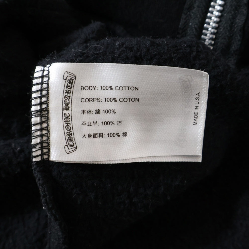 CHROME HEARTS(クロムハーツ) SWTSHRT HD ZIP ラスベガス限定バックホースシュープリントダガージップアップフーディーパーカー ブラック
