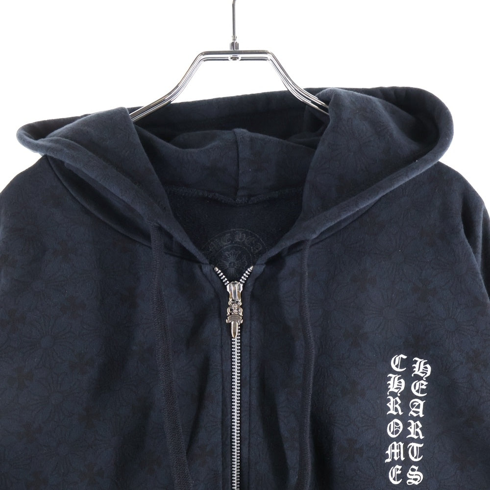 CHROME HEARTS(クロムハーツ) SWTSHRT HD ZIP CHプラス総柄プリントジップアップフーディーパーカー ブラック