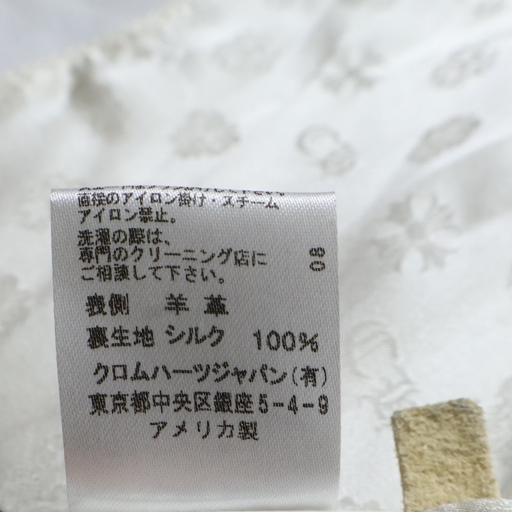 CHROME HEARTS(クロムハーツ) ダガージップ シープスキンダブルライダースジャケット ホワイト レディース