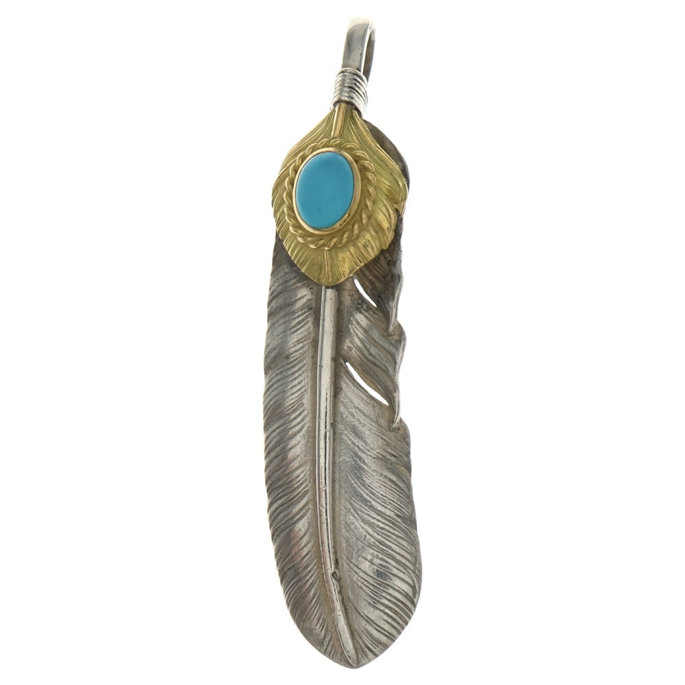 goro's(ゴローズ) 【現行】上金金縄ターコイズ特大フェザー 左向き