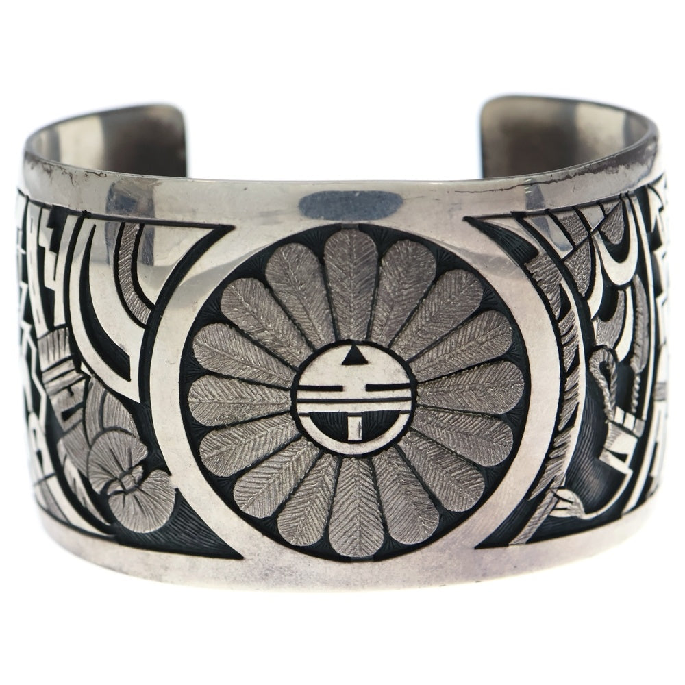 INDIAN JEWELRY(インディアンジュエリー) ホピ族 サンフェイスモチーフ バングル シルバー