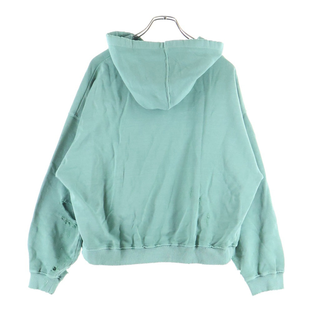 FFFPOSTALSERVICE(トリプルエフポスタルサービス) 25SS Curved Zip-Up Hoodie カーブジップアップフーディーパーカー グリーン