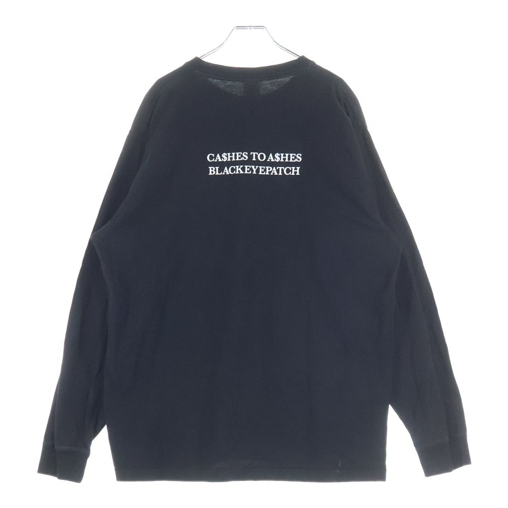 THE BLACK EYE PATCH(ブラックアイパッチ) Danger Hot Label プリント 半袖Tシャツ ブラック