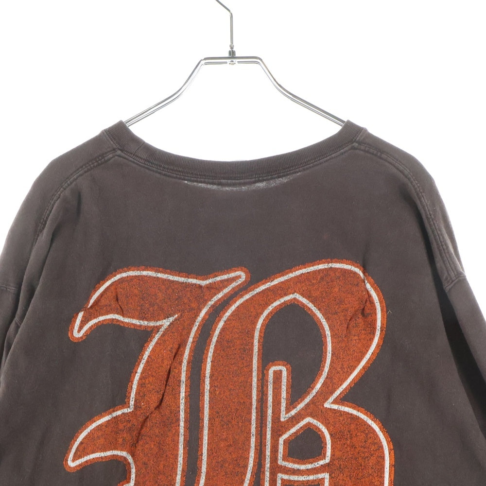 THE BLACK EYE PATCH(ブラックアイパッチ) ALL CITY BLACK LETTER L/S TEE ロングスリーブTシャツ ブラウン