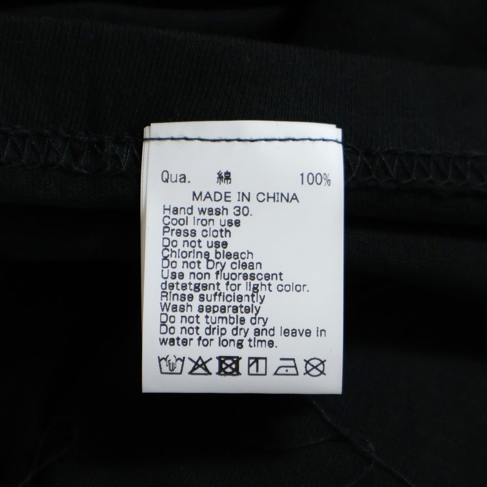 FR2(エフアールツー) Embroidery No Smoking クルーネック半袖Tシャツ ブラック