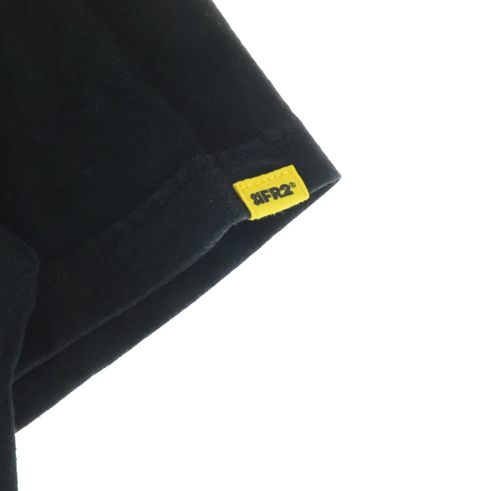 FR2(エフアールツー) MLB NYロゴ刺繍 クルーネック半袖Tシャツ ブラック