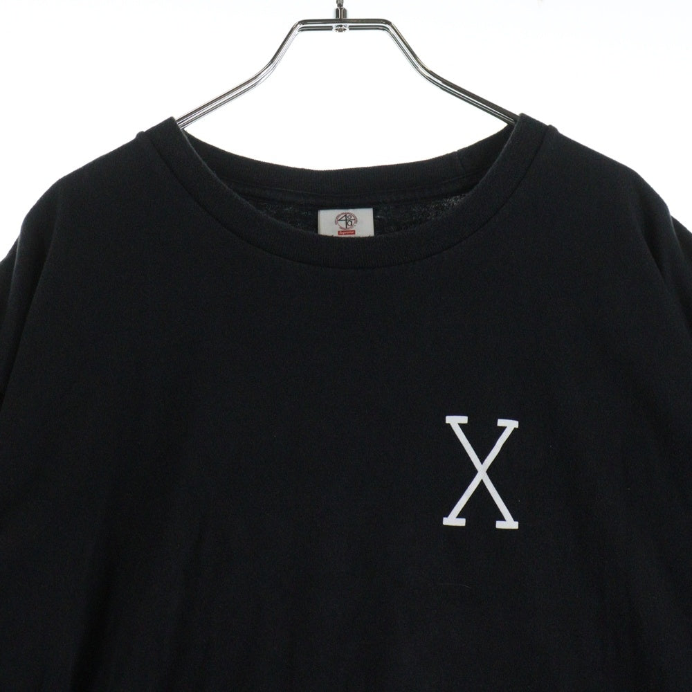 SUPREME(シュプリーム) x40Acres Malcolm バックロゴ クルーネック半袖Tシャツ ブラック