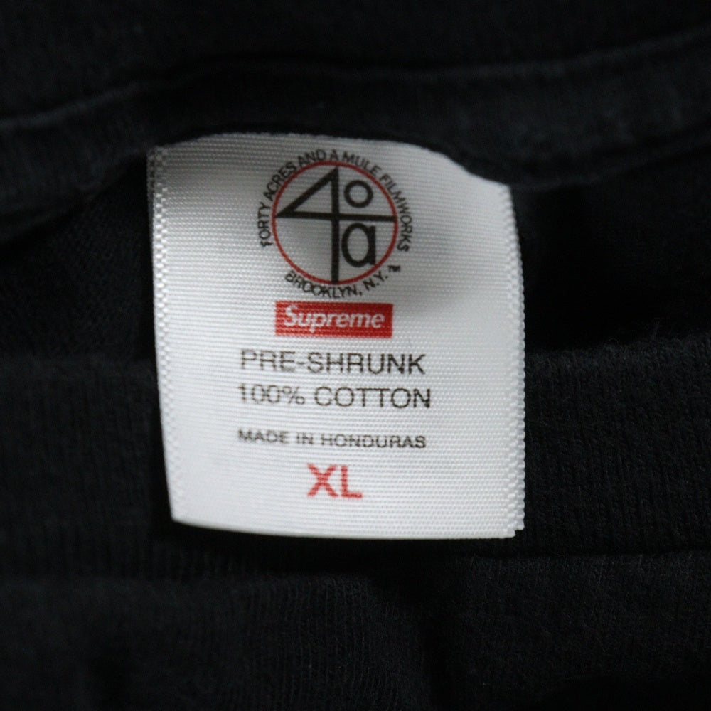 SUPREME(シュプリーム) x40Acres Malcolm バックロゴ クルーネック半袖Tシャツ ブラック