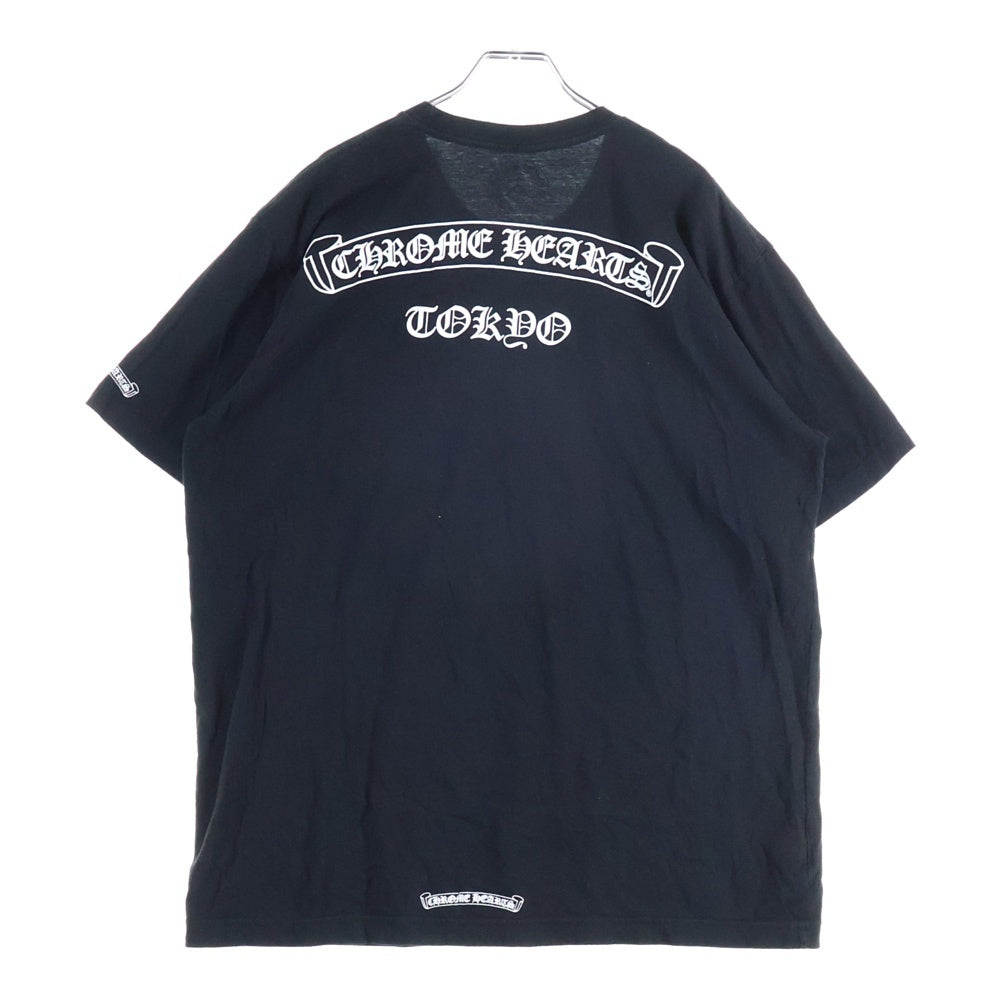 CHROME HEARTS(クロムハーツ) TOKYO 東京限定 バックスクロールラベル 両面プリント半袖Tシャツ カットソー ブラック