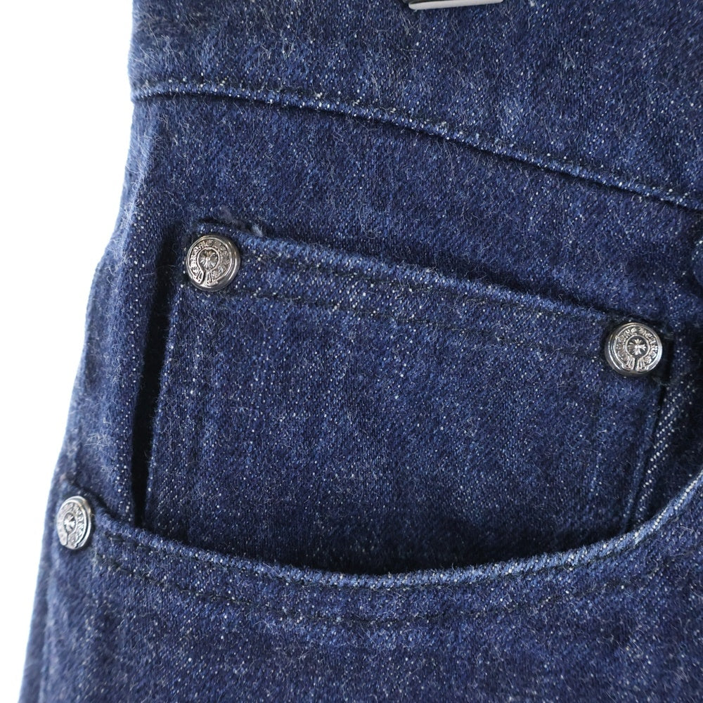 CHROME HEARTS(クロムハーツ) OLD FLEURKNEE DNM PANTS オールド フレアニーデニムパンツ インディゴブルー