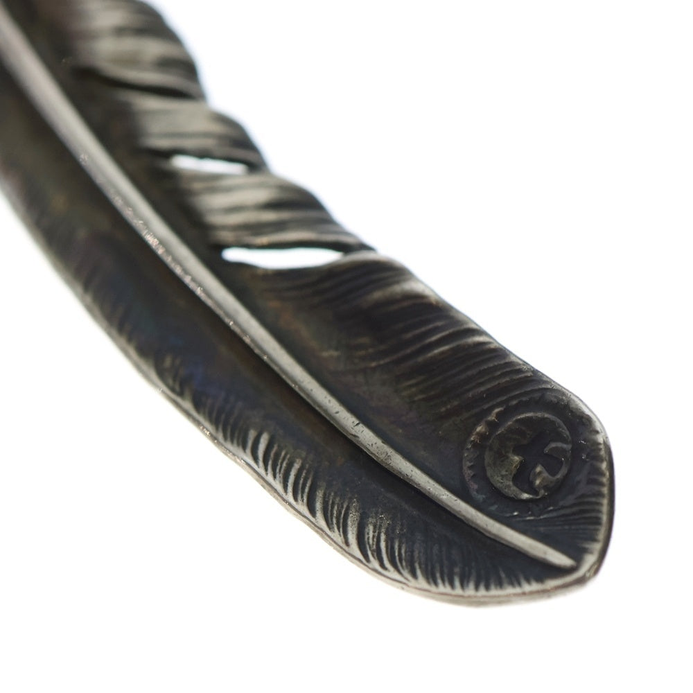 goro's(ゴローズ) 【現行】上金金縄ターコイズ特大フェザー 右向き ペンダントトップ シルバー/ゴールド