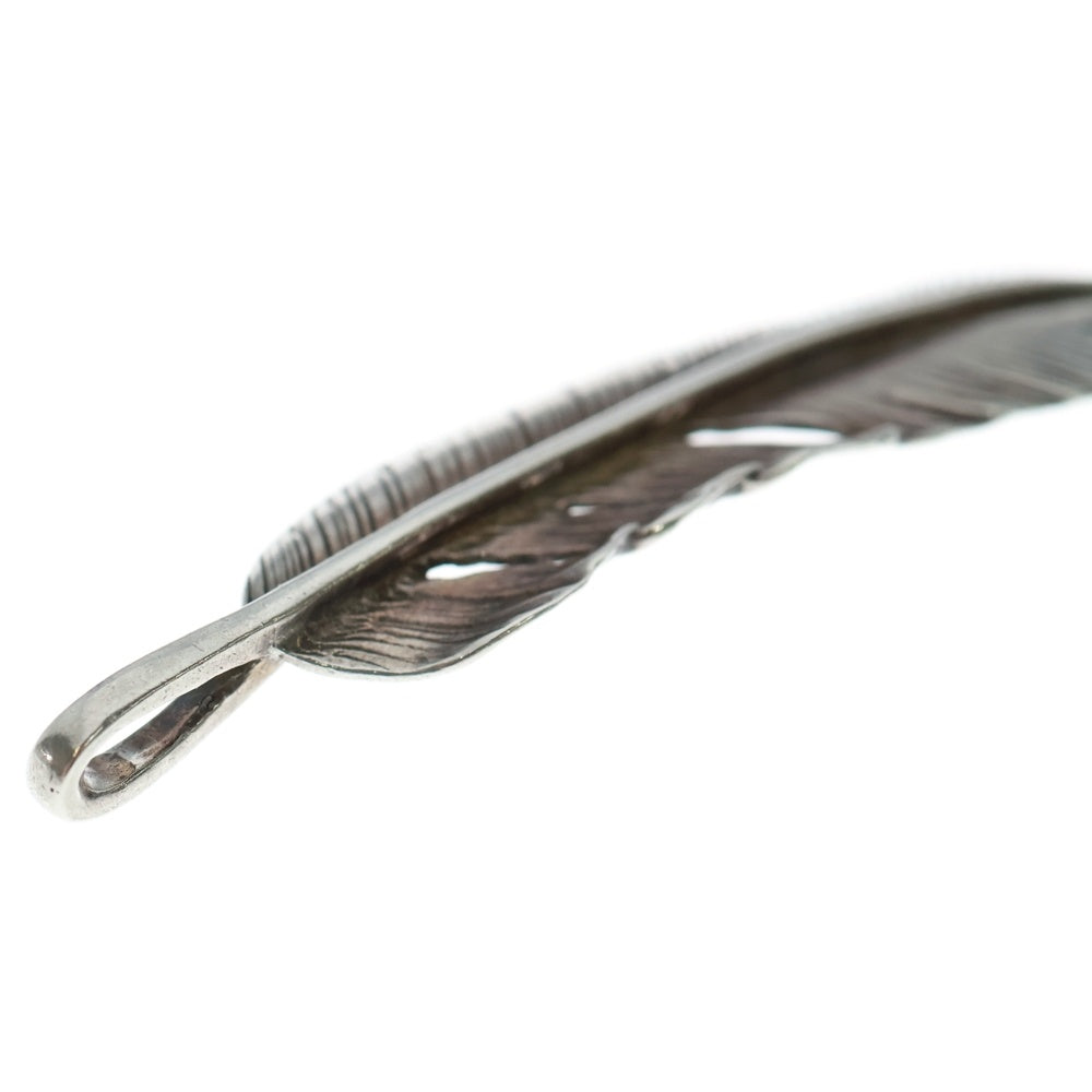 goro's(ゴローズ) 【オールド】SVプレーン特大フェザー 右向き ペンダントトップ シルバー