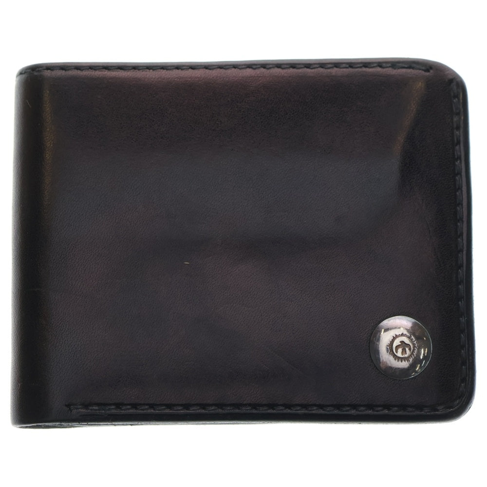 goro's ゴローズ 二つ折り財布 コンチョ付き goro's(ゴローズ) 刻印コンチョ付き 二つ折り札入れ ブラック 財布