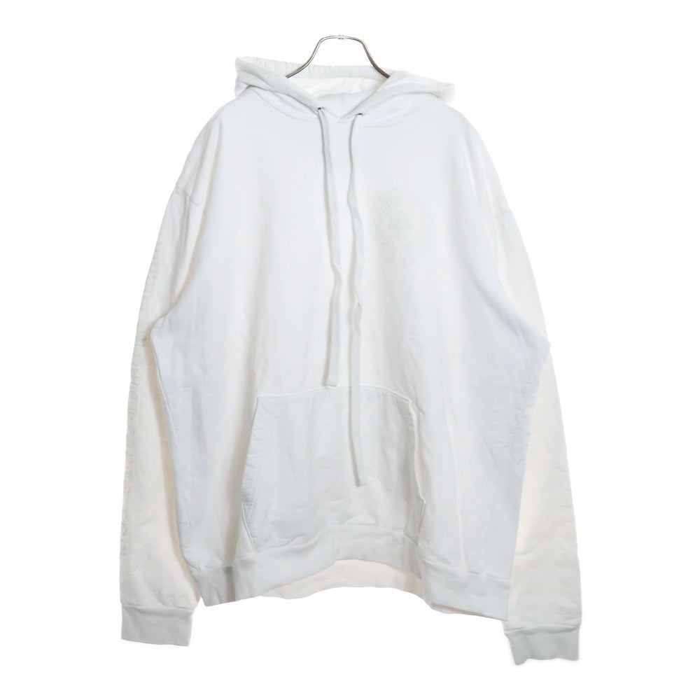 CHROME HEARTS(クロムハーツ) WWW.CHROMEHEARTS.COM HOODIE オンライン限定 ホースシュープリントプルオーバーフーディーパーカー ホワイト