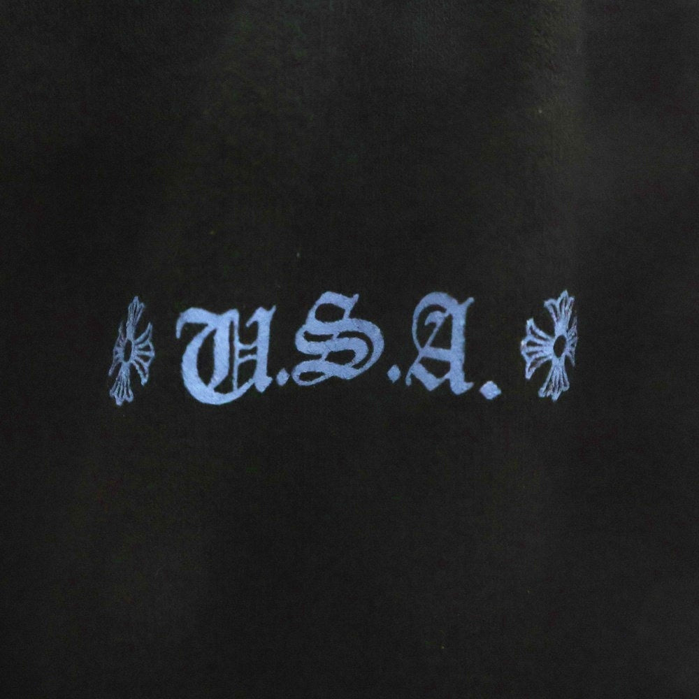 CHROME HEARTS(クロムハーツ) WWW.CHROMEHEARTS.COM SWEAT PANTS オンライン限定 ホースシュープリントスウェットパンツ ブラック/ブルー