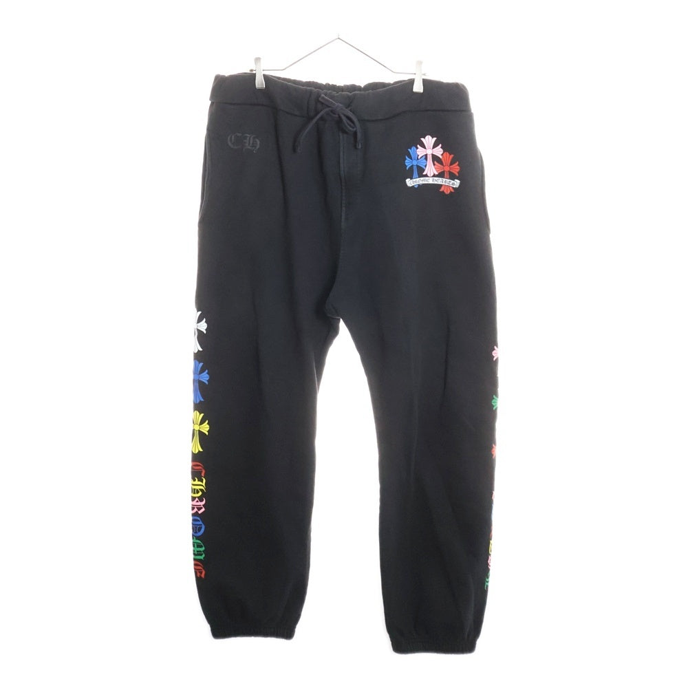CHROME HEARTS(クロムハーツ) MLTCOL CEM CRS SWEAT PANTS マルチセメタリークロスプリントスウェットロングパンツ ブラック