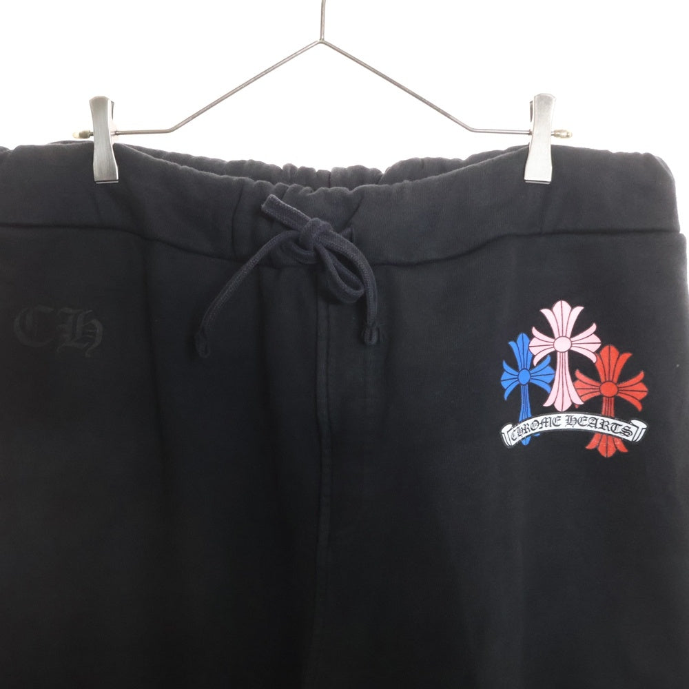 CHROME HEARTS(クロムハーツ) MLTCOL CEM CRS SWEAT PANTS マルチセメタリークロスプリントスウェットロングパンツ ブラック