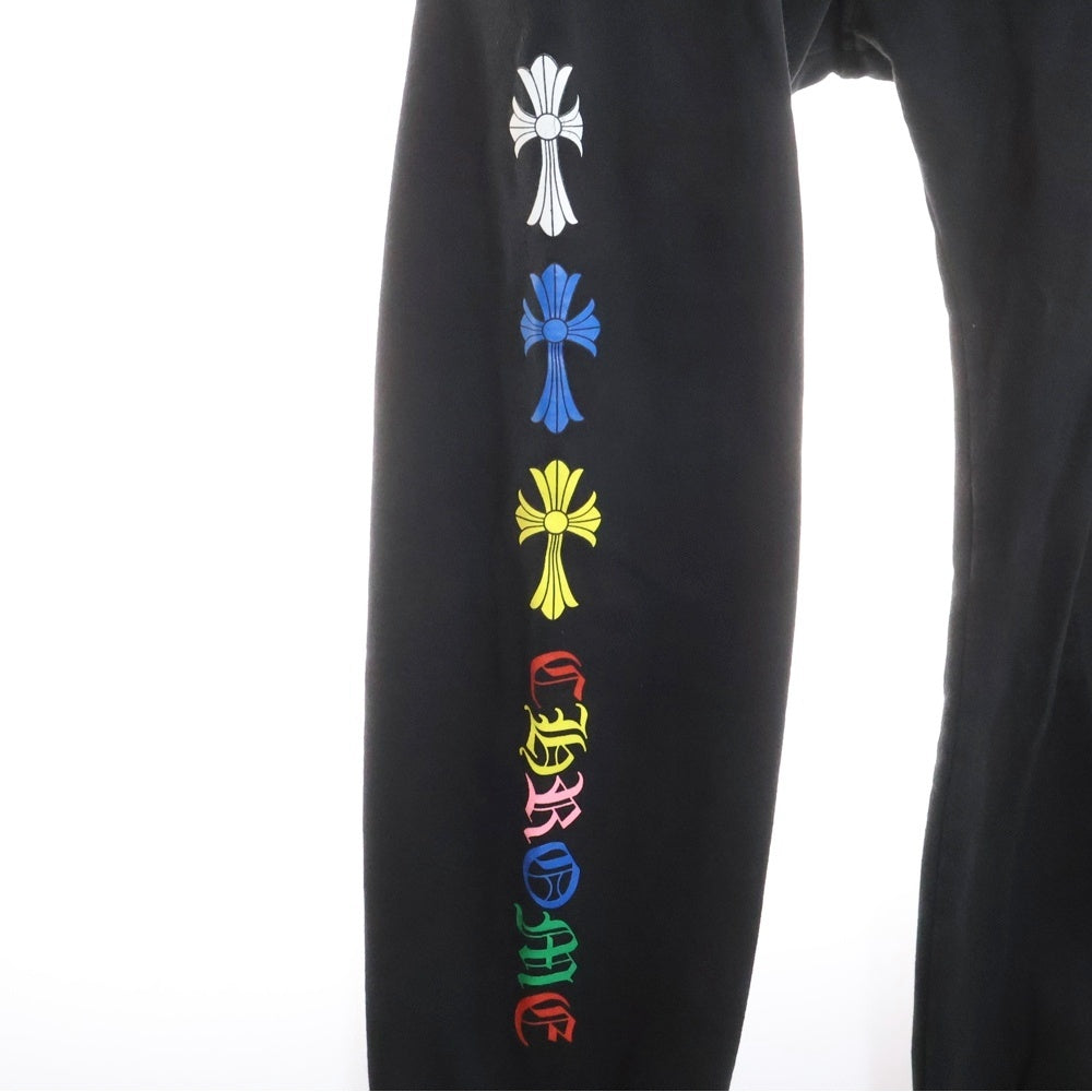 CHROME HEARTS(クロムハーツ) MLTCOL CEM CRS SWEAT PANTS マルチセメタリークロスプリントスウェットロングパンツ ブラック
