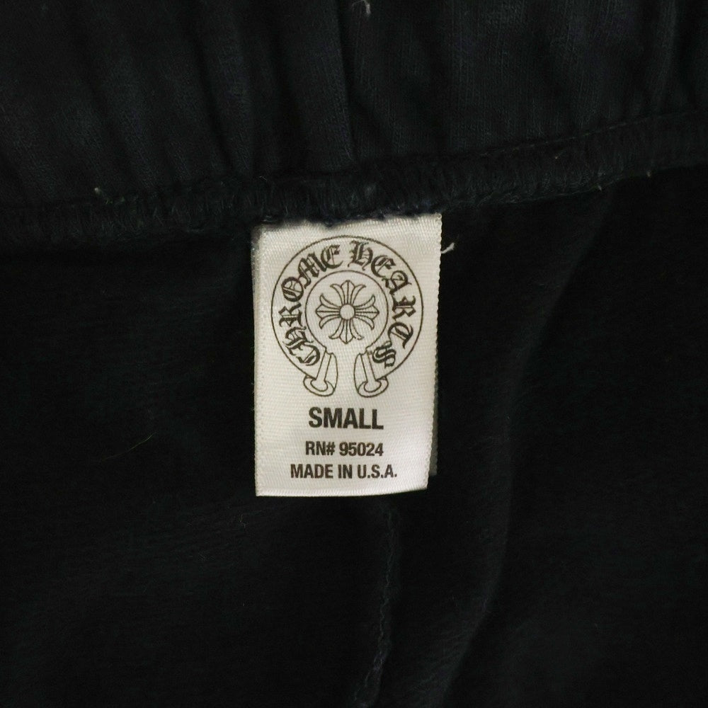 CHROME HEARTS(クロムハーツ) ×The Rolling Stones Lip And Tongue ザローリングストーンズ リップアンドタン フローラルプリントスウェットパンツ ブラック