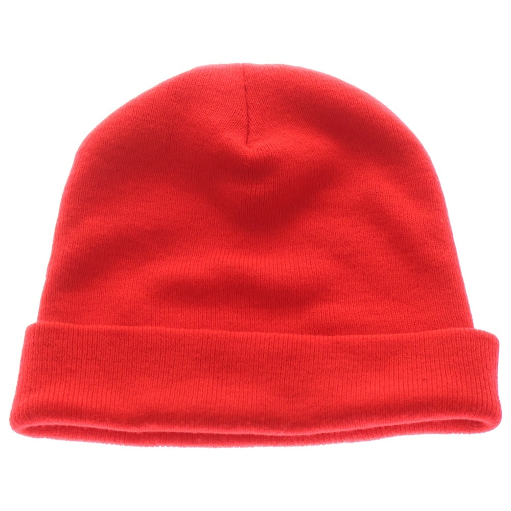 CHROME HEARTS(クロムハーツ) WATCH CAP ワッチキャップ ロゴ刺繍ビーニー ニットキャップ 帽子 レッド レディース