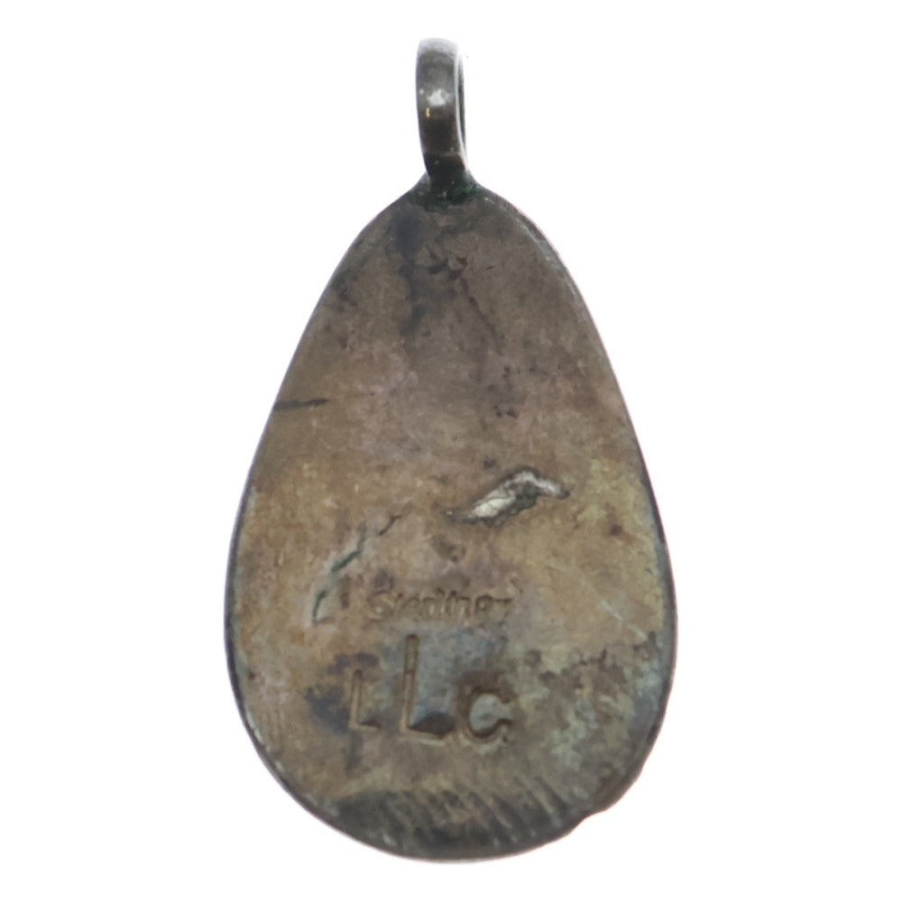 INDIAN JEWELRY(インディアンジュエリー) ズニ族 LLC刻印 インレイ ペンダントトップ シルバー レディース