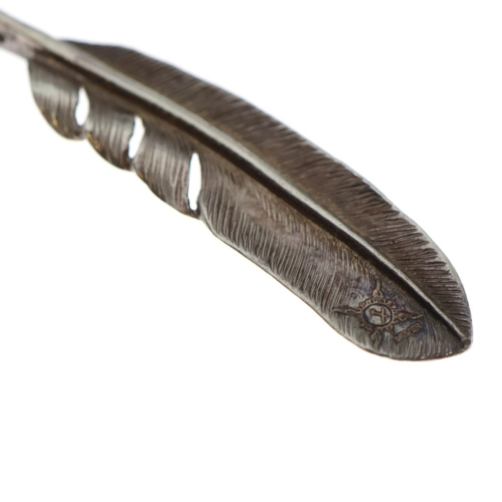 FIRST ARROW's(ファーストアローズ) K18-S付 イーグルフェザー Lサイズ ペンダントトップ シルバーゴールド