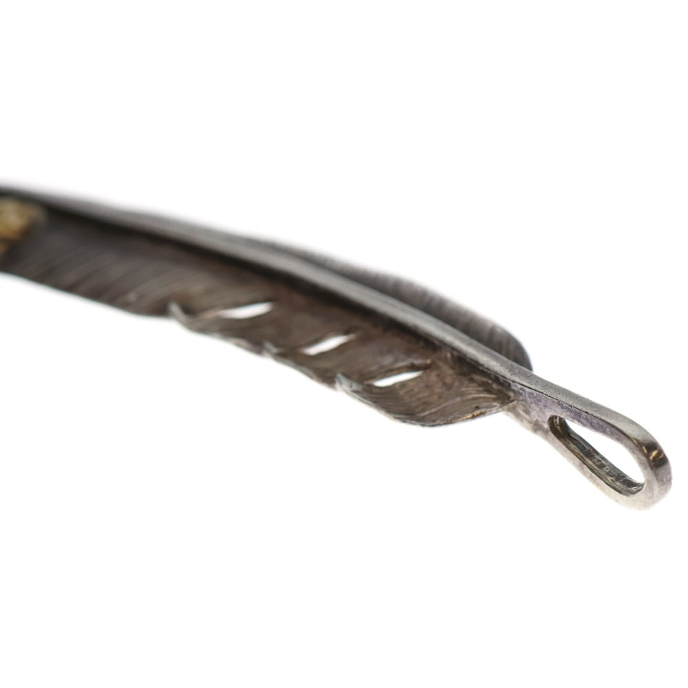 FIRST ARROW's(ファーストアローズ) K18-S付 イーグルフェザー Lサイズ ペンダントトップ シルバーゴールド