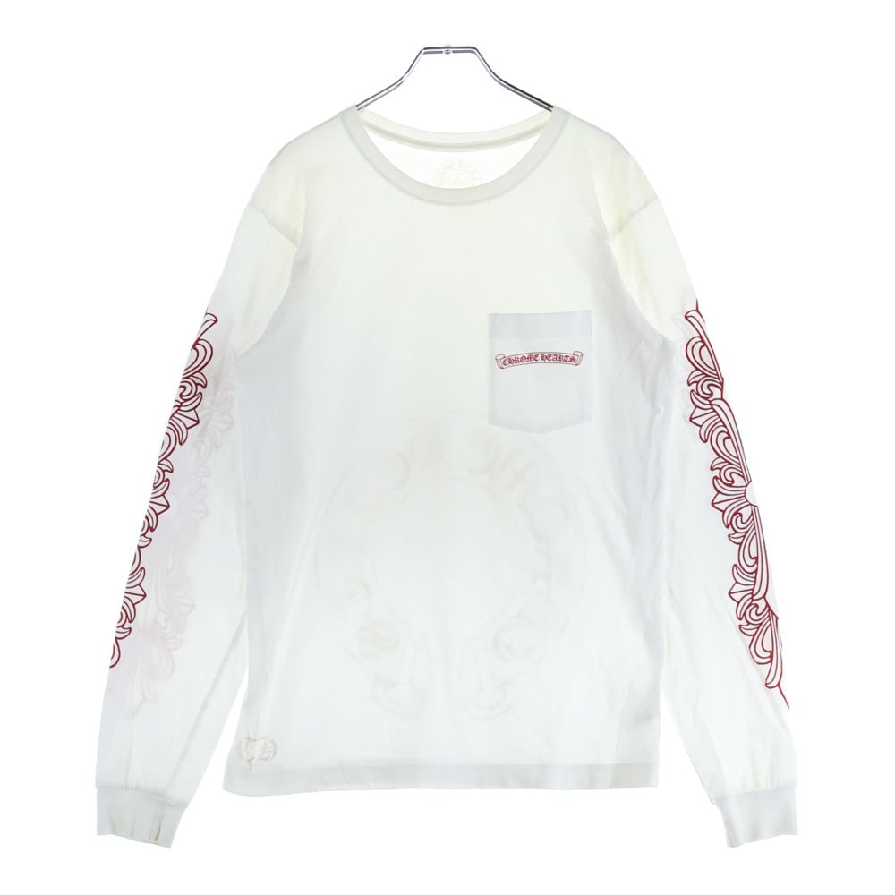 CHROME HEARTS ホワイトスウェット　ホースシュー クロムハーツ 白柄ホースシュースクプトロゴスウェットパンツ