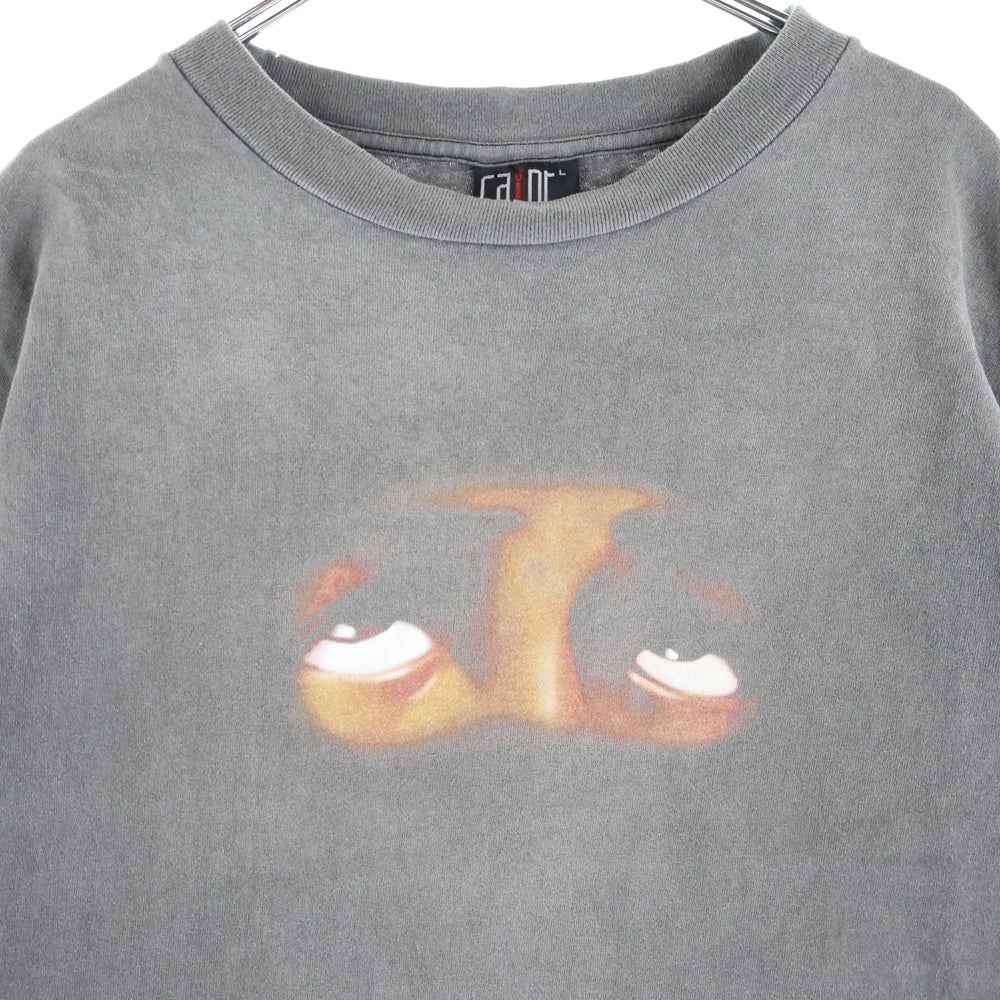 SAINT MICHAEL(セントマイケル) 23SS SS TEE EYES アイプリント ヴィンテージ加工半袖Tシャツ SM-S23-0000-004 ブラック