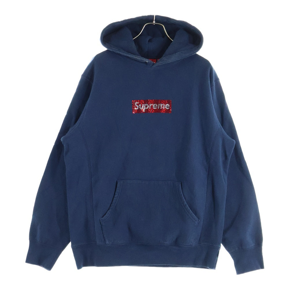 SUPREME(シュプリーム) 19SS Swarovski Box Logo Hooded Sweatshirt