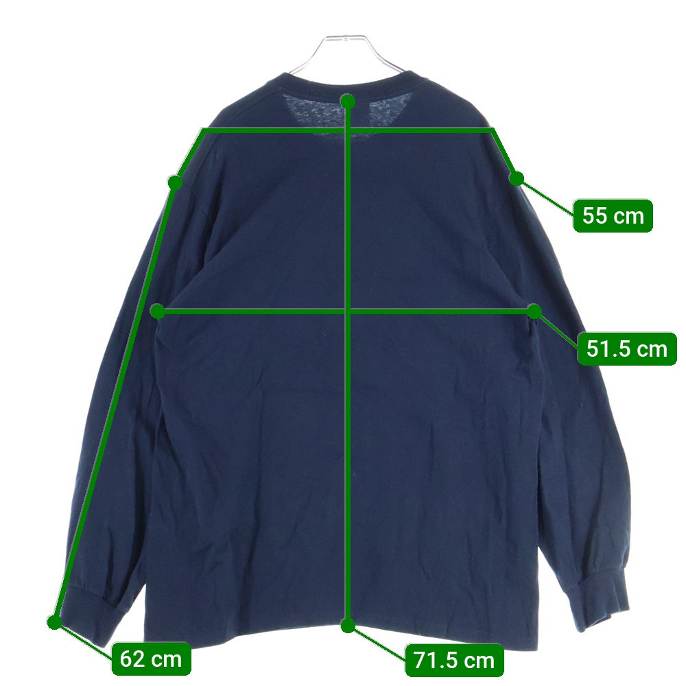 SUPREME(シュプリーム) 20AW Box Logo L/S Tee ボックスロゴ クルーネック ロングスリーブ 長袖Tシャツ ネイビー