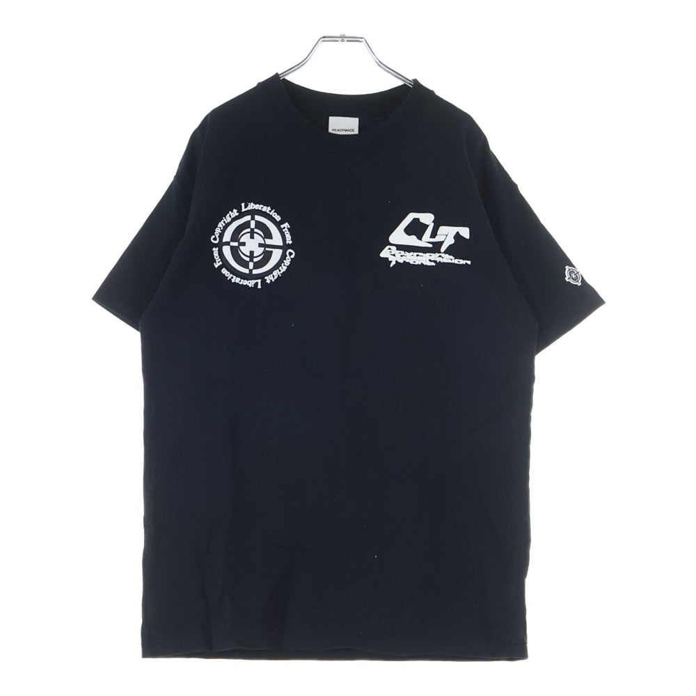READY MADE(レディメイド) BIG RE TEE ロゴプリント半袖Tシャツ RE-CO-BK-00-00-202 ブラック