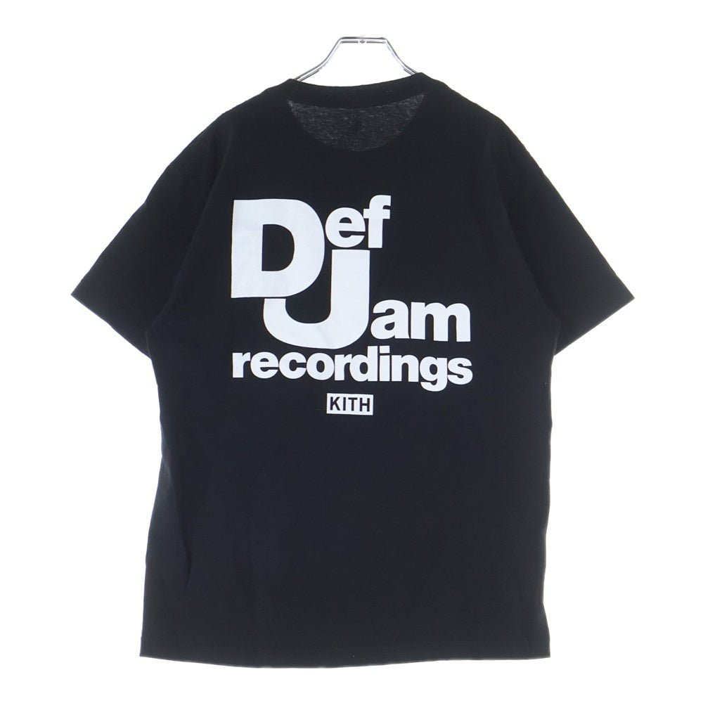 KITH(キス) ×Def Jam Recordings デフジャム 35周年モデル マンデープログラム プリント半袖Tシャツ ブラック
