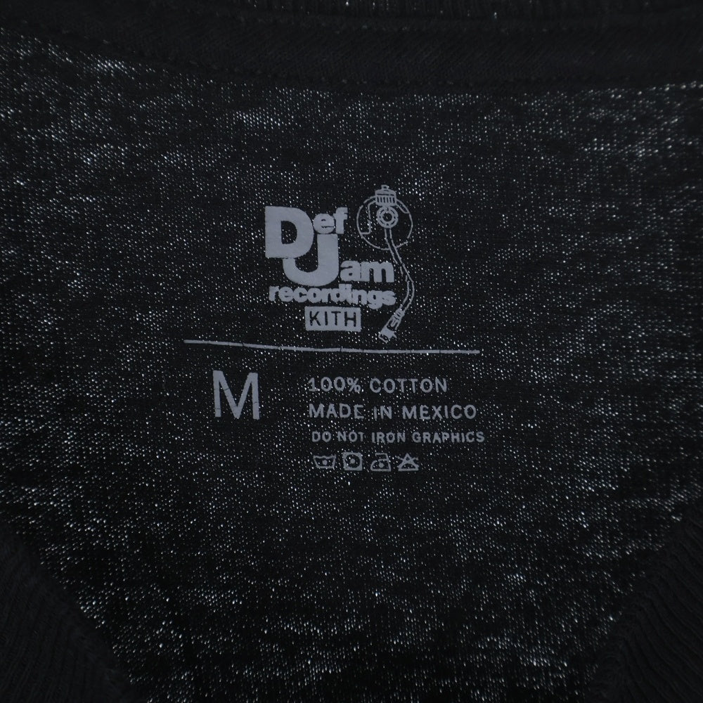 KITH(キス) ×Def Jam Recordings デフジャム 35周年モデル マンデープログラム プリント半袖Tシャツ ブラック