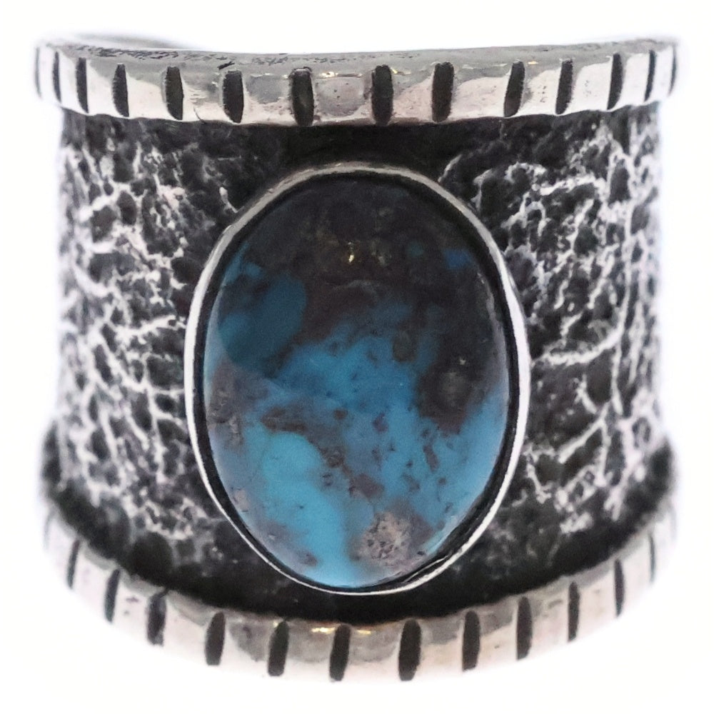 INDIAN JEWELRY(インディアンジュエリー) ナバホ族 Aaron Anderson アーロンアンダーソンナンバーエイト トゥファキャスト リング シルバー