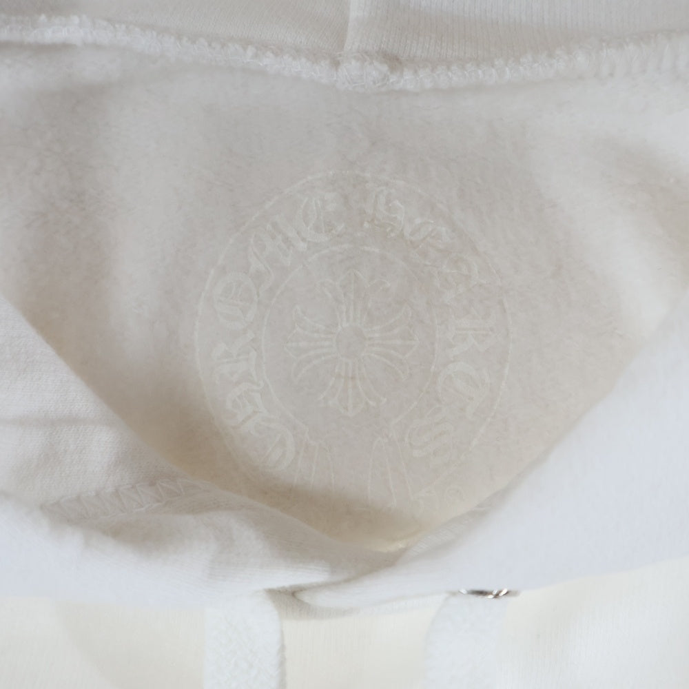 CHROME HEARTS(クロムハーツ) SWTSHRT PLVR アームロゴ プルオーバースウェットパーカー フーディー ホワイト