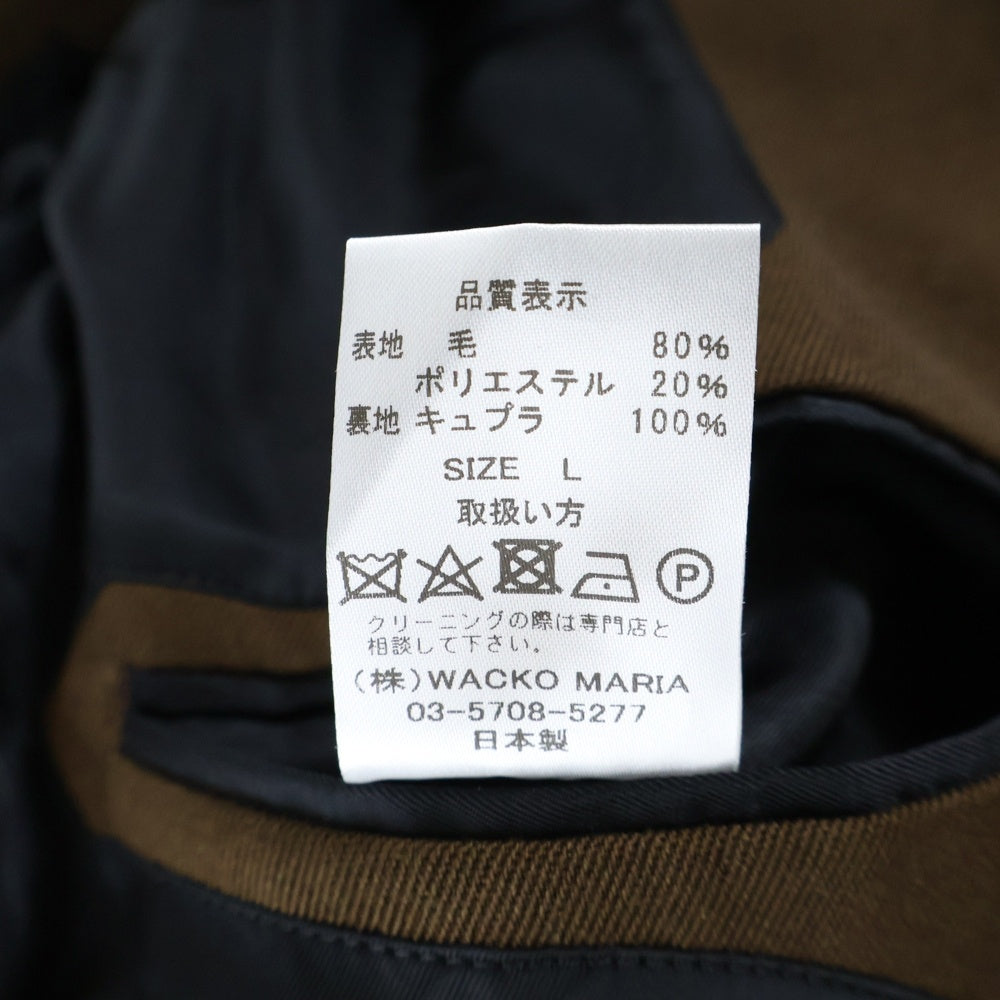 WACKO MARIA(ワコマリア) 24AW UNCONSTRUCTED JACKET テーラードジャケット ブラウン 24FWE-WMO-JK01 Lサイズ