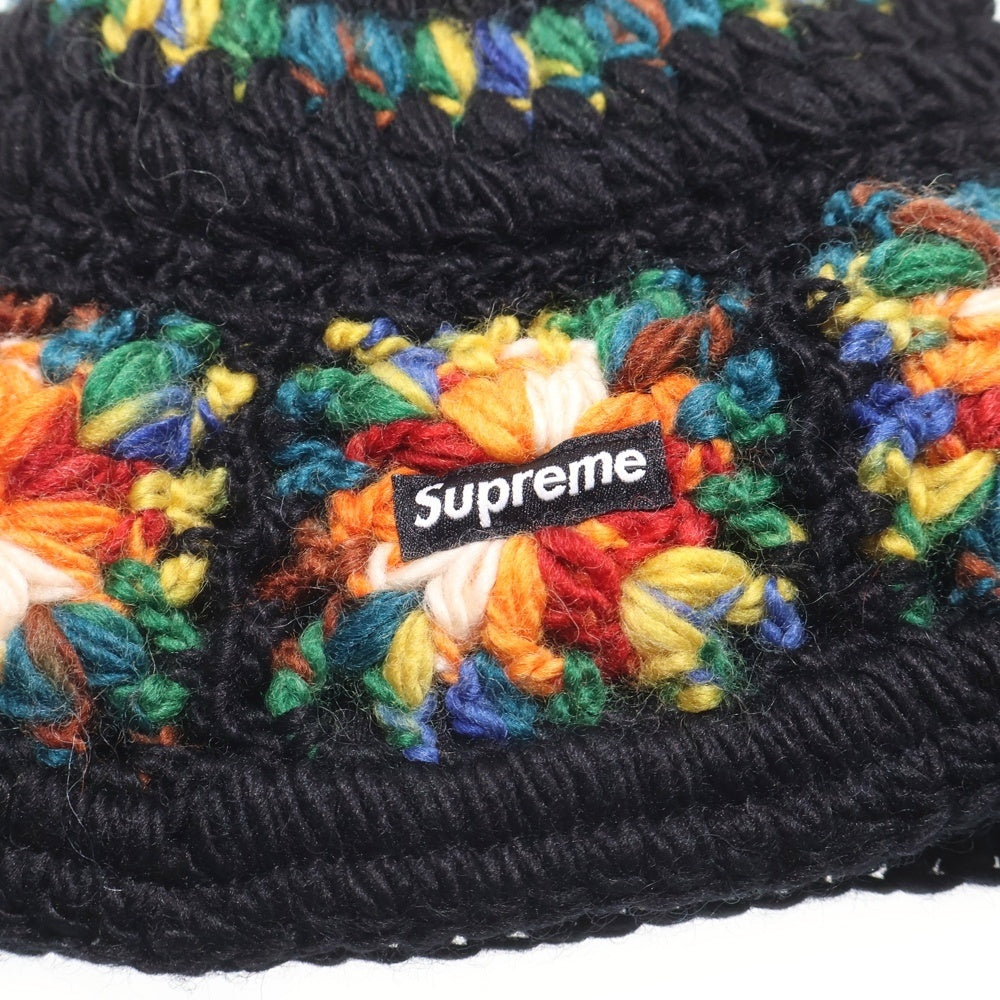 SUPREME(シュプリーム) 25SS Crochet Beanie クロシェ ビーニー ニット帽 ブラック