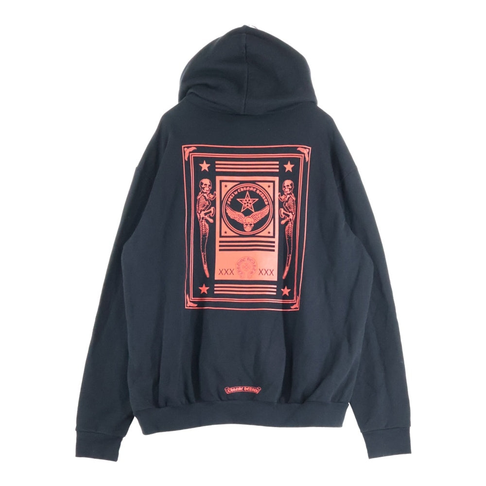 CHROME HEARTS(クロムハーツ) SWTSHRT HD ZIP FOTI フォティプリント ジップアップスウェットパーカー フーディー ブラック/レッド