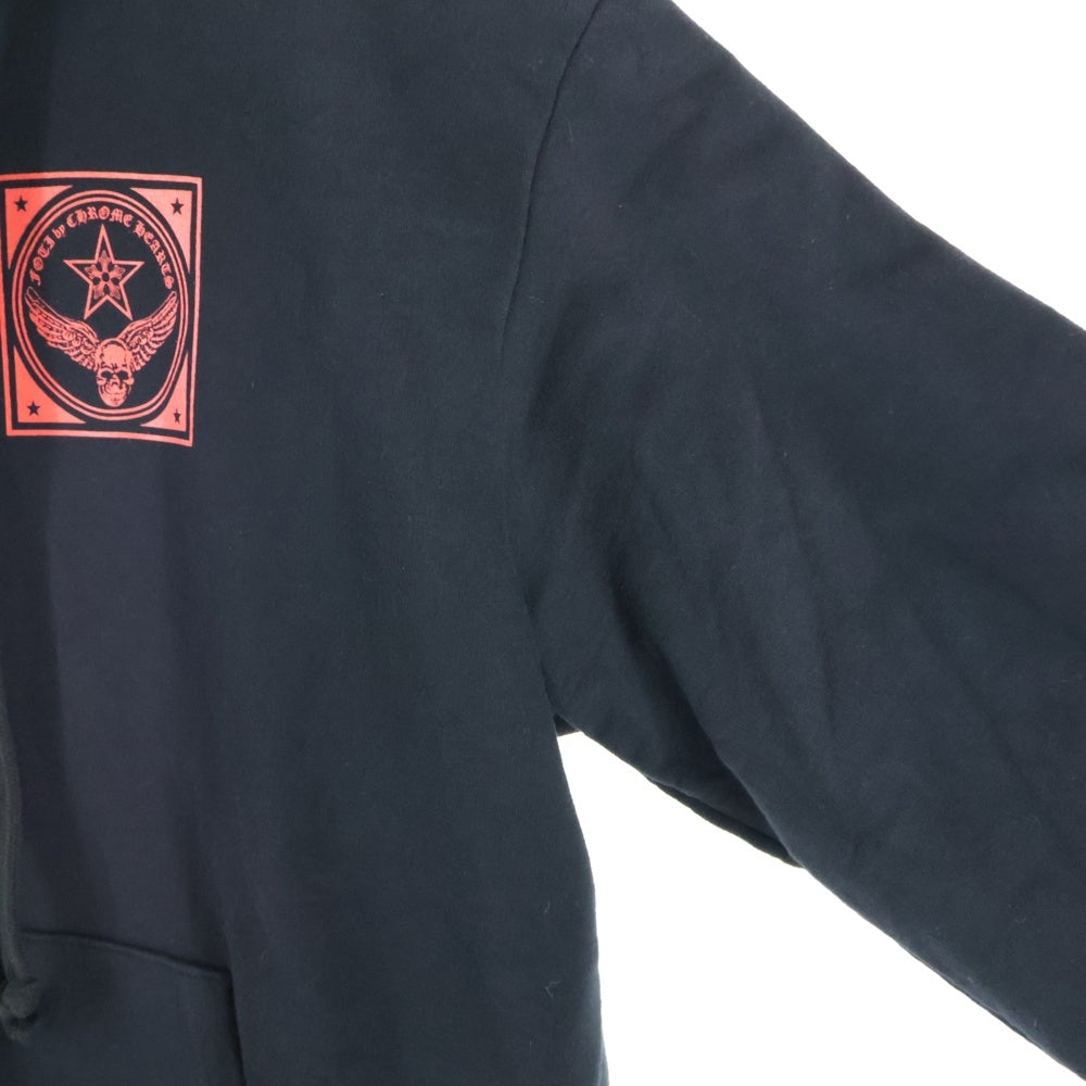 CHROME HEARTS(クロムハーツ) SWTSHRT HD ZIP FOTI フォティプリント ジップアップスウェットパーカー フーディー ブラック/レッド