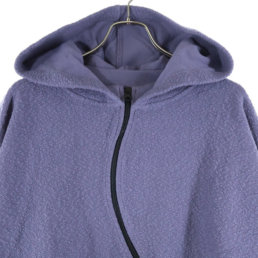 FFFPOSTALSERVICE(トリプルエフポスタルサービス) 25AW ROUND HEM CURVED ZIP-UP HOODIE ラウンドヘム カーブジップアップフーディーパーカー パープル