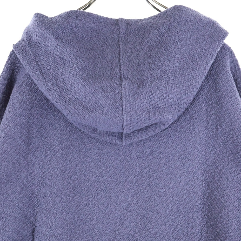 FFFPOSTALSERVICE(トリプルエフポスタルサービス) 25AW ROUND HEM CURVED ZIP-UP HOODIE ラウンドヘム カーブジップアップフーディーパーカー パープル