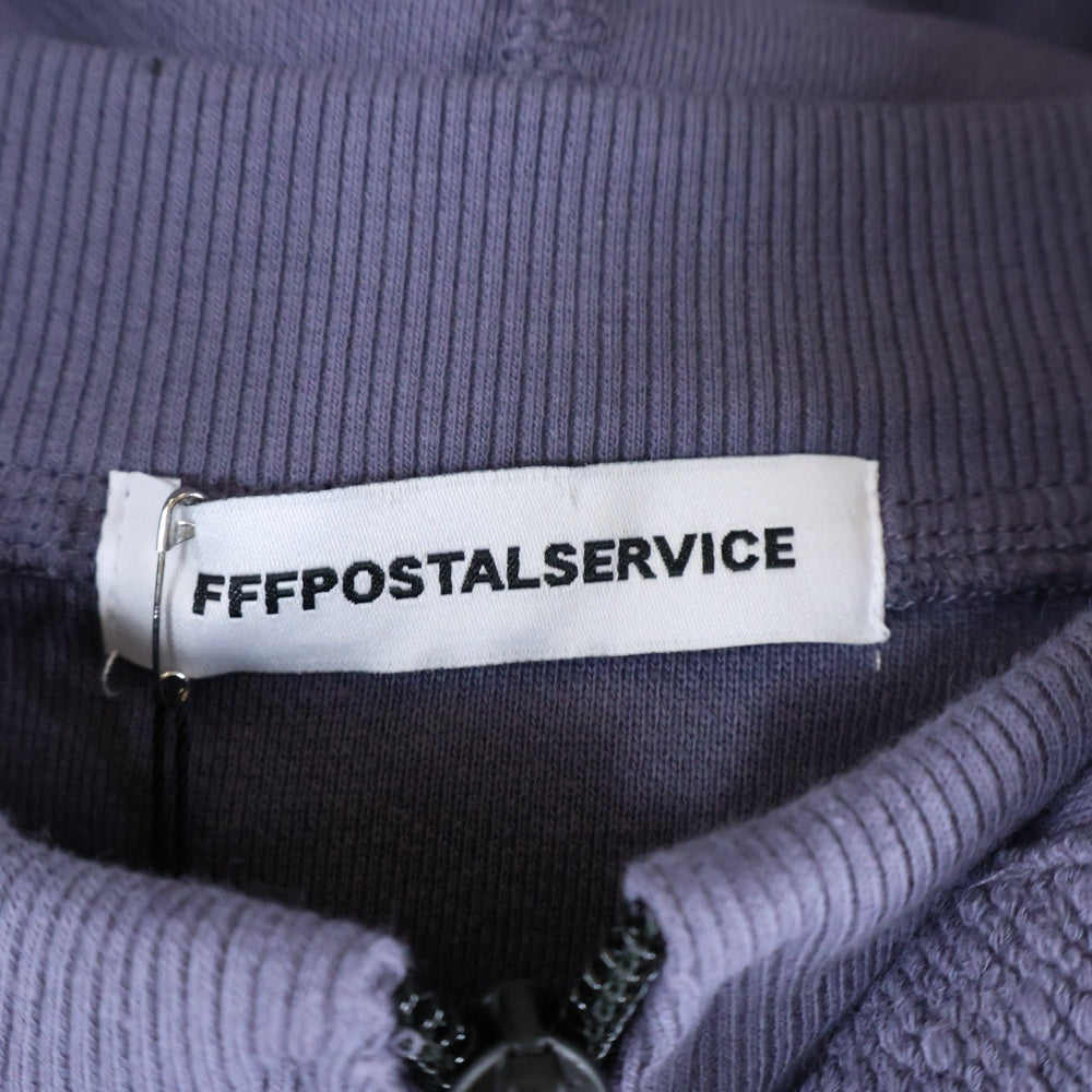 FFFPOSTALSERVICE(トリプルエフポスタルサービス) 25AW ROUND HEM CURVED ZIP-UP HOODIE ラウンドヘム カーブジップアップフーディーパーカー パープル
