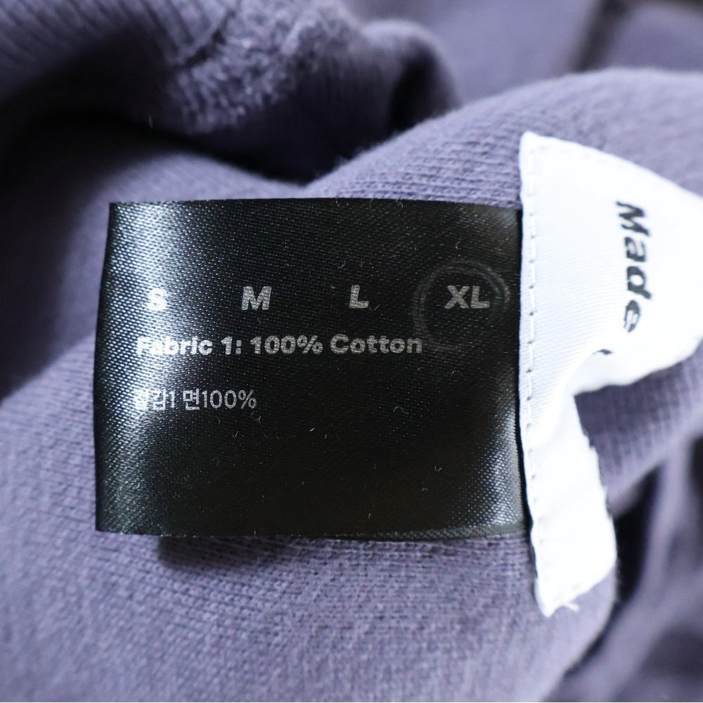 FFFPOSTALSERVICE(トリプルエフポスタルサービス) 25AW ROUND HEM CURVED ZIP-UP HOODIE ラウンドヘム カーブジップアップフーディーパーカー パープル